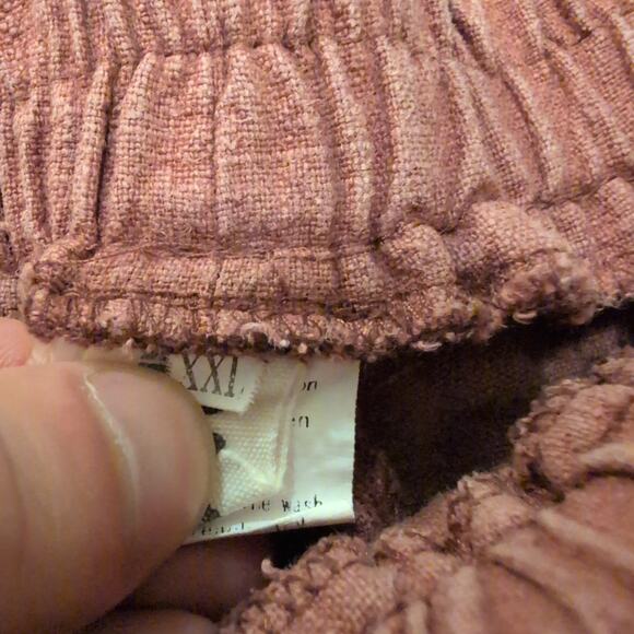 Minibee Women's XXL 100% Linen Pants Pink Salmon Summer Spring Boho Hippie - Picture 3 of 9